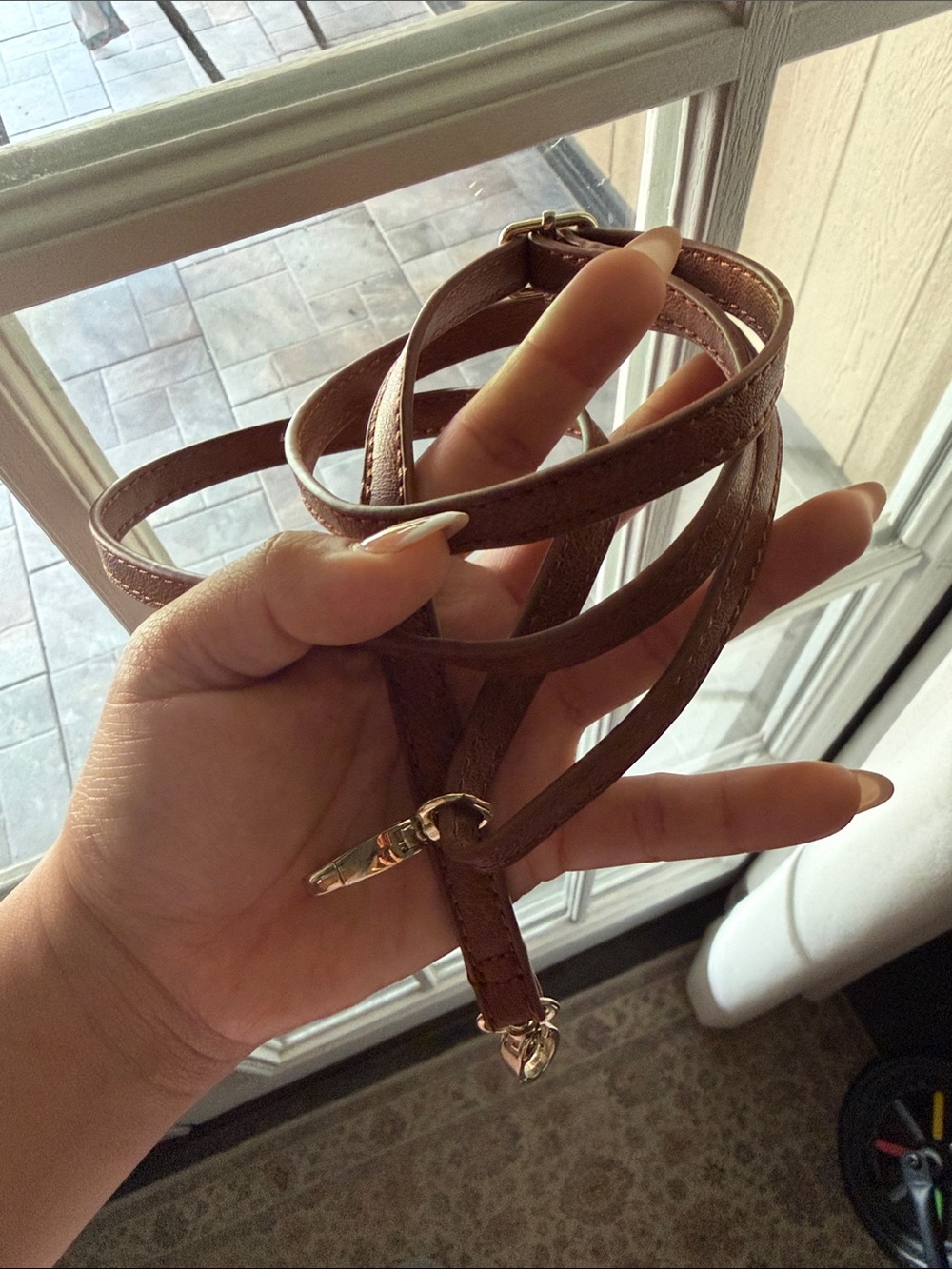 Brown Leather Crossbody Strap for Women